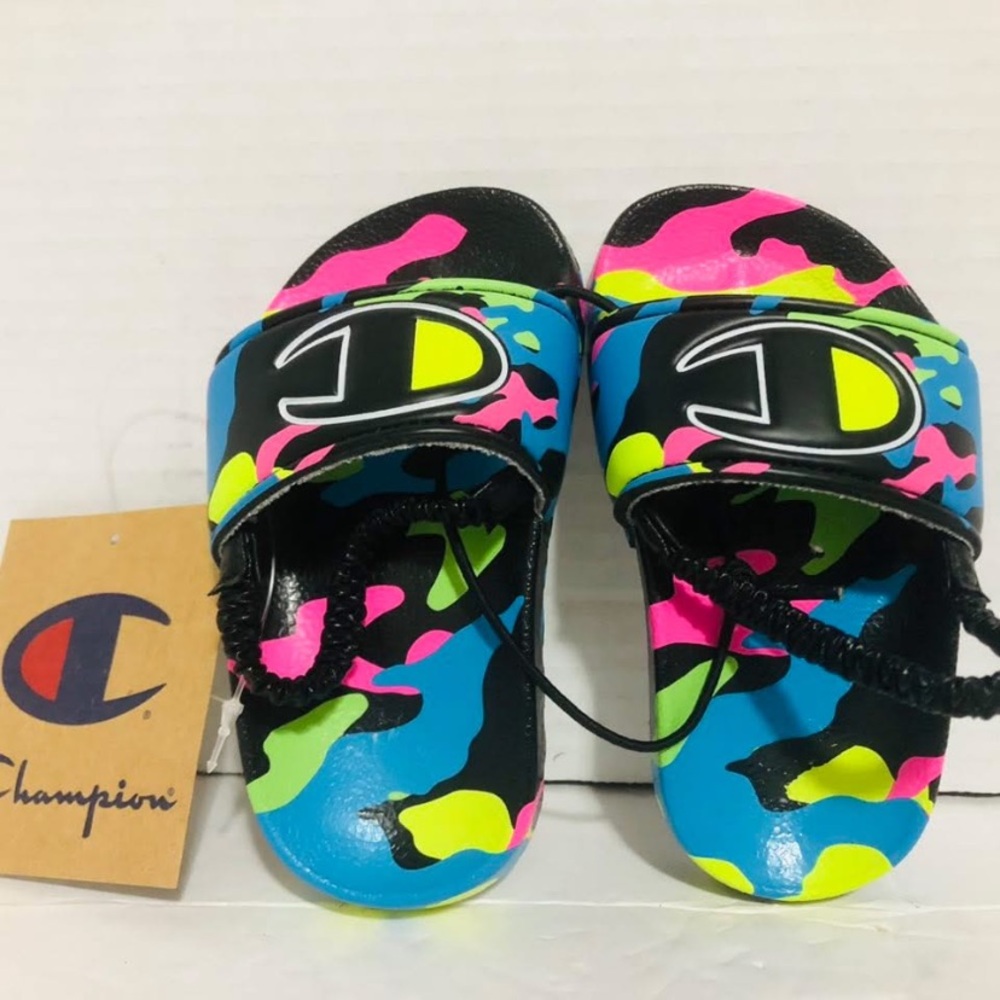 Champion Kids' Vibrant Camo Slide Sandals